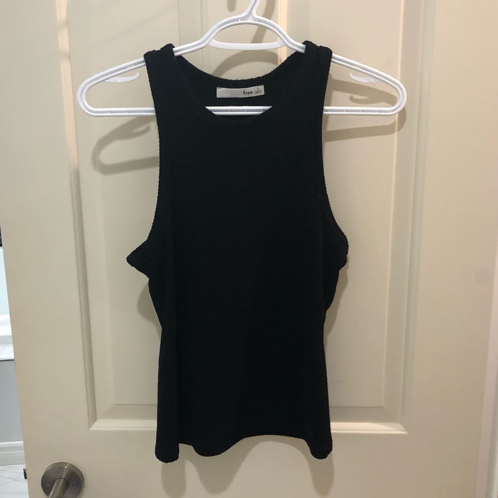 Wilfred Free - Black racer back knit top Size S